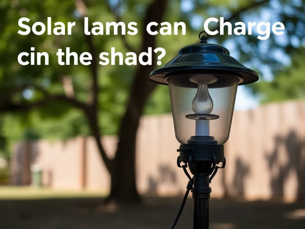 Czy lampa solarna ładuje się w cieniu?